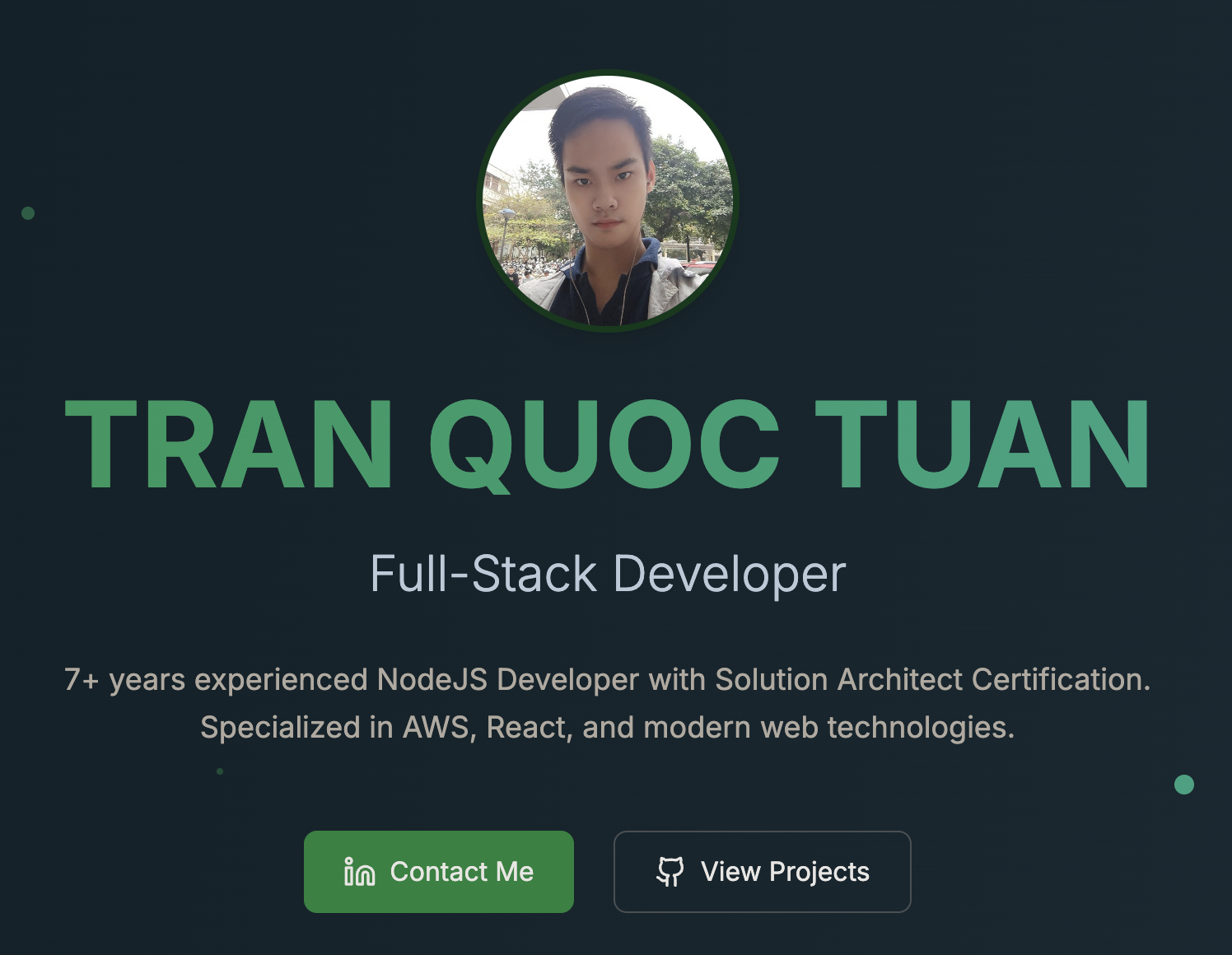 Tran Quoc Tuan - Full-Stack Developer Portfolio